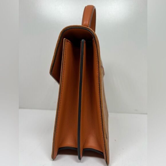 MCM Visetos Medium Patricia Pocket Satchel Cognac - Picture 2 of 13